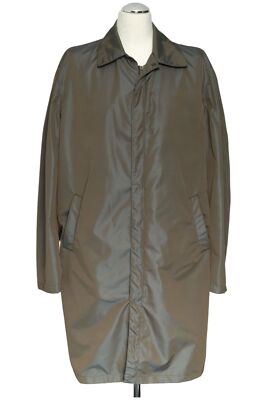 Versace Herren Kurzmantel Mantel 54 XL grau dunkelgrau einreihig leicht halblang