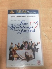 Four Weddings And A Funeral VHS Video - Unit Only