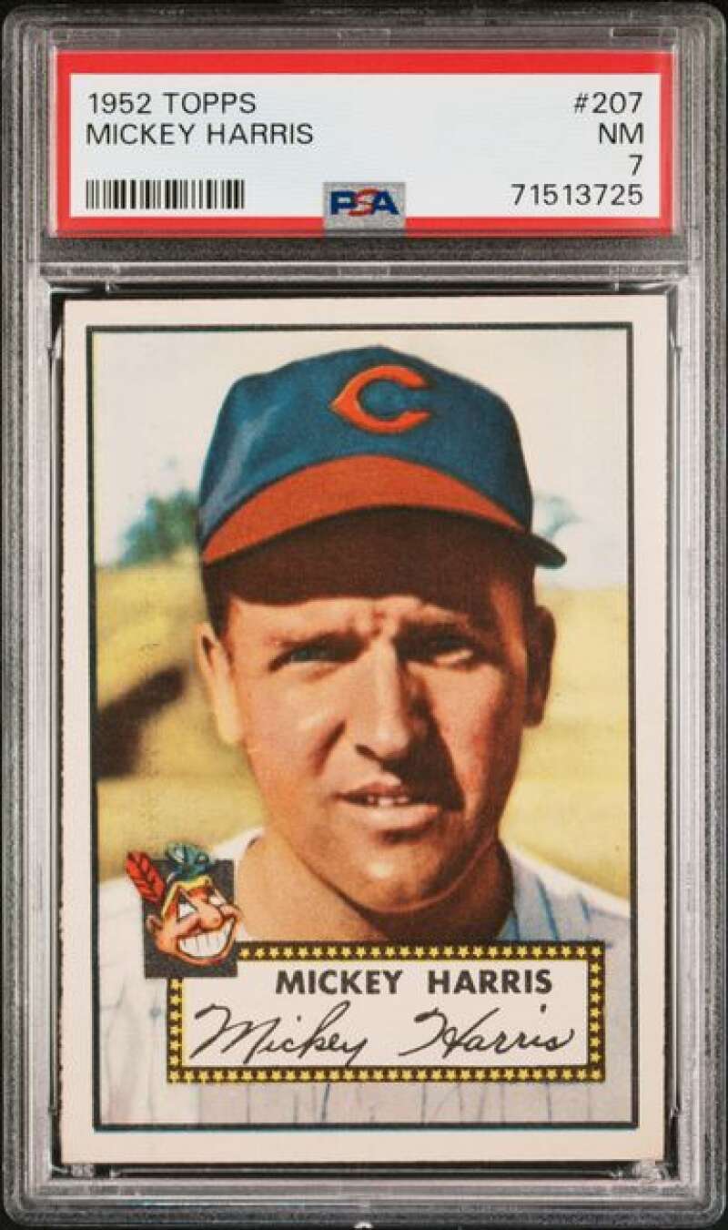 1952 Topps #207 Mickey Harris PSA 7 Indians  (3725)