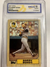 Barry Bonds 1987 Topps Rookie WCG 10 GEM-MINT Pittsburgh Pirates