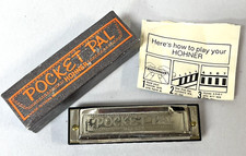 Vintage Hohner "Pocket Pal" Harmonica Instrument w Box and Instructions 3.75"