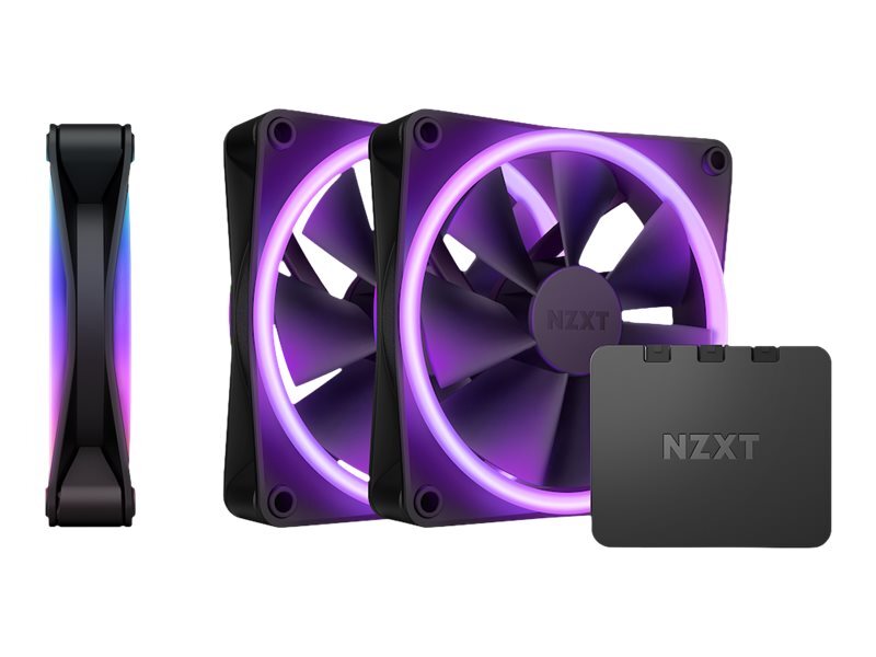 NZXT 120mm F-Series RGB DUO Fan Triple Black RF-D12TF-B1 RF-D12TF-B1