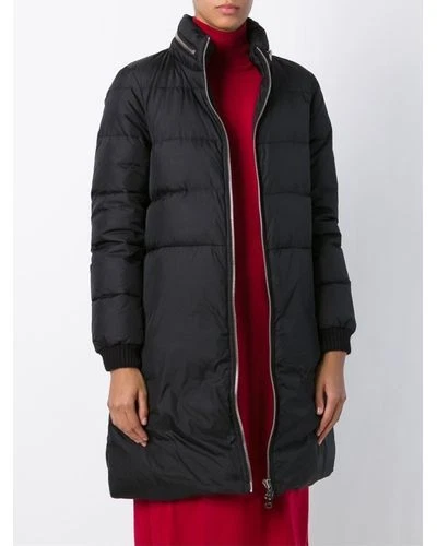 MAISON MARGIELA Cappotto imbottito con cerniera MM6 by MAISON MARTIN MARGIELA Nero UK 6 IT 38