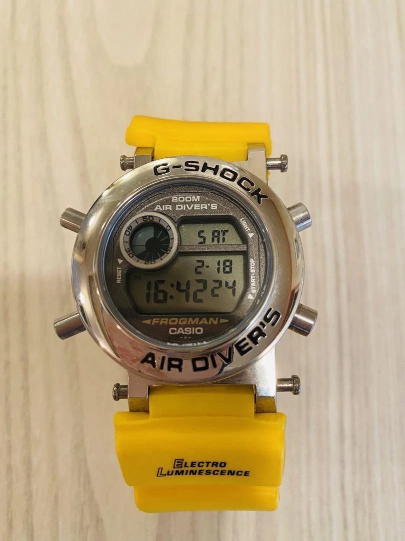 Casio DW-8250 G-shock Yellow Frogman Men's Watch Used From