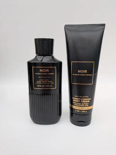 Set of BATH & BODY WORKS Noir 3in1 Body Wash 295ml & Body Cream 226g