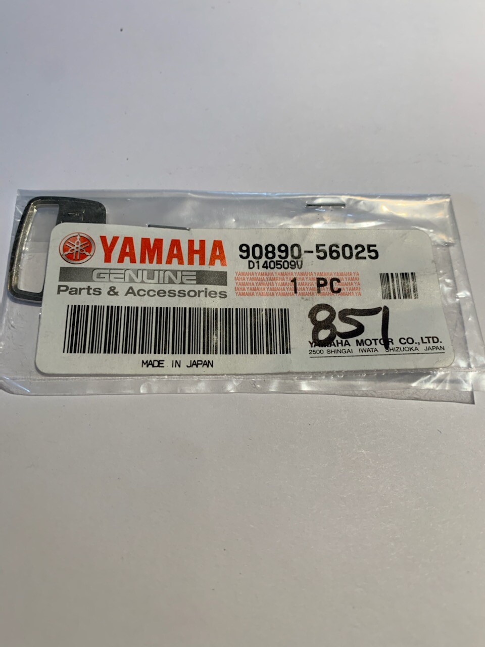 Outboard 800 Series Replacement 0/M Key 851 Yamaha 90890-56025-00