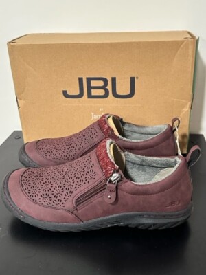 JBU by Jambu Women's Amber Burgundy Side Zip Loafer Sneaker