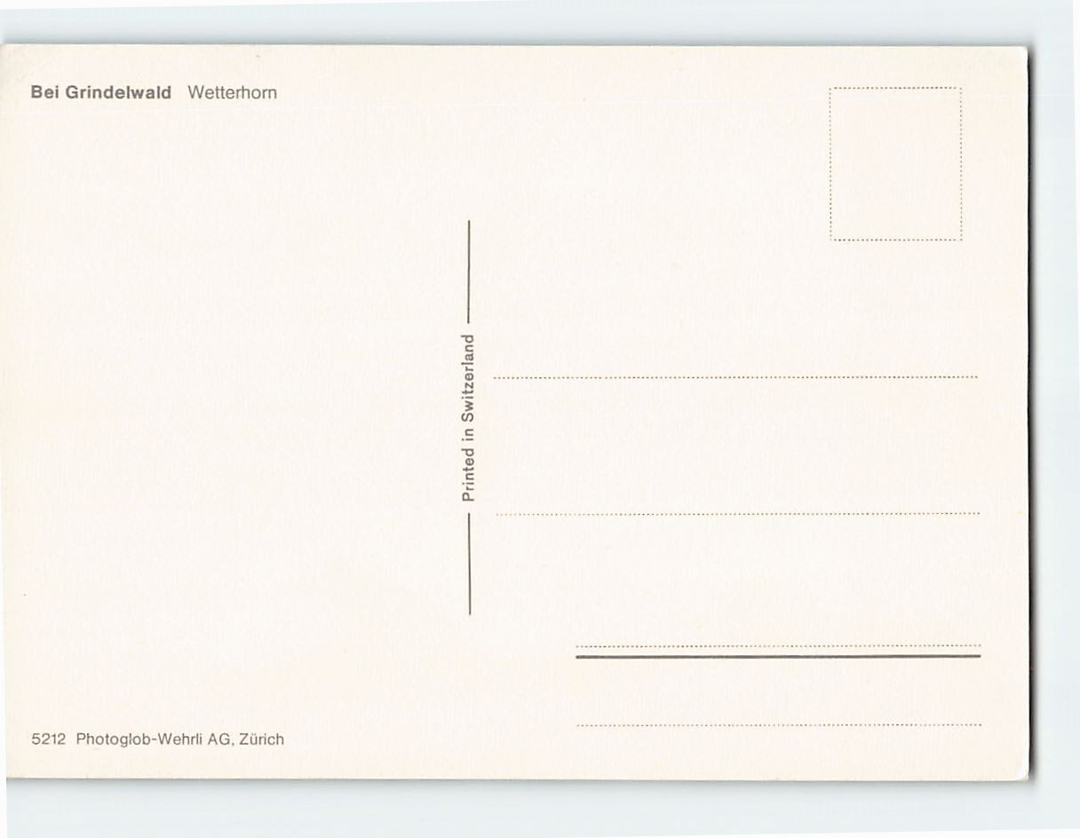 Postcard Wetterhorn Bei Grindelwald Switzerland