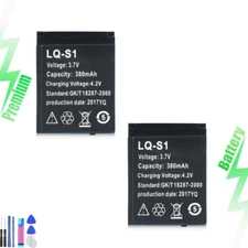 2PCS QW09 2023 LQ-S1 3.7V 380mAh Smart Watch Rechargeable Li-ion Battery #H20
