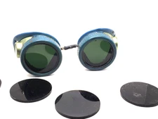 Vtg  Welding/Cutting Goggles Glasses Steampunk Green Glass Welding extra lenses