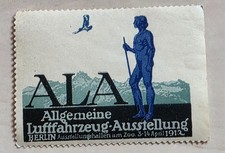 192) STARY PLAKAT STAMP WYSTAWA STATKÓW POWIETRZNYCH ALA 1912