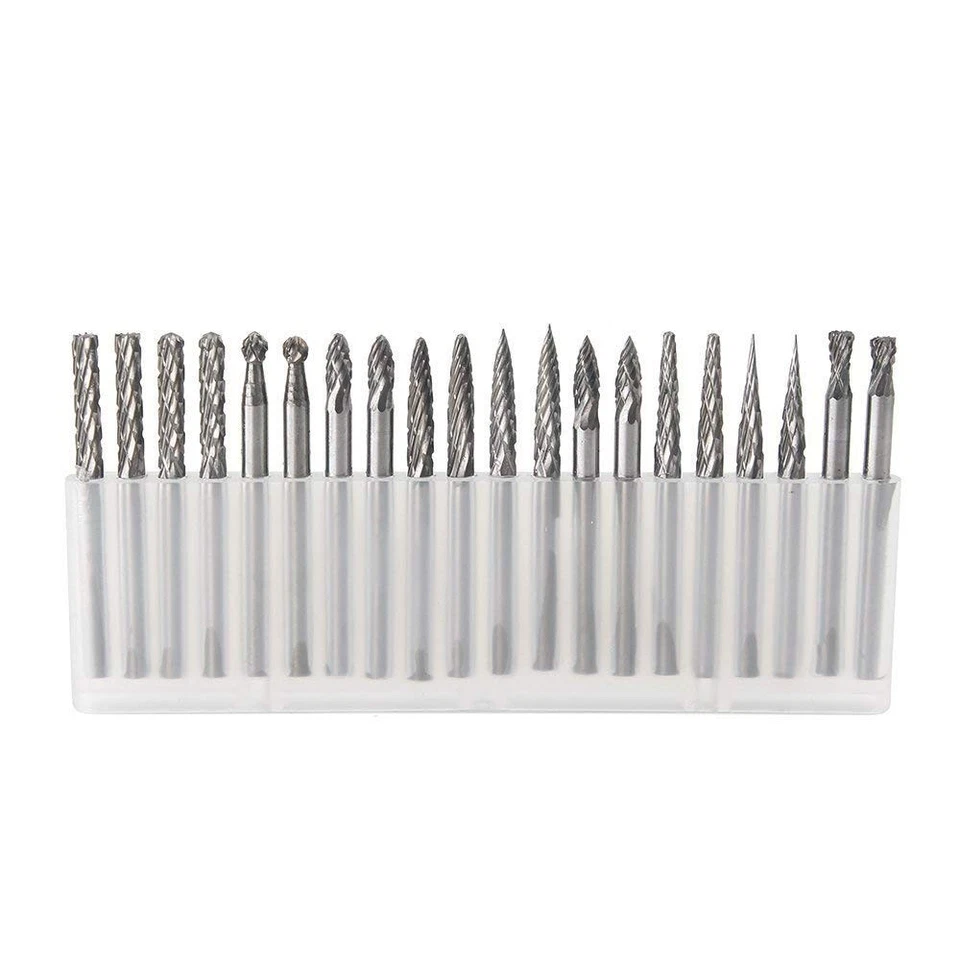 Durable 20pcs Carbide Burr Set - 0.118” Shank Files for Enhanced Craftsmanship - Image 3 of 4