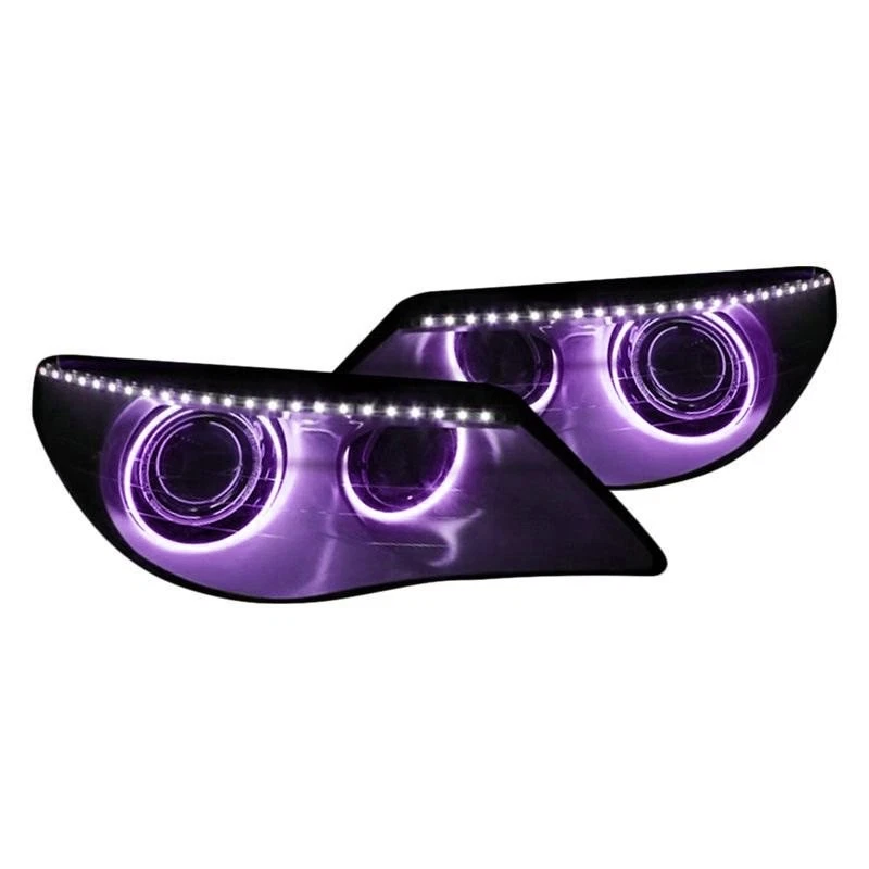 LED Halo Headlights Factory Surface Add On Custom Lights UV/Purple 2632-007 Foto 3 de 4