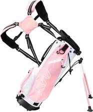 KVV Junior Golf Stand Bag, Pink Stand Bag for Children Kids Ages 4-6