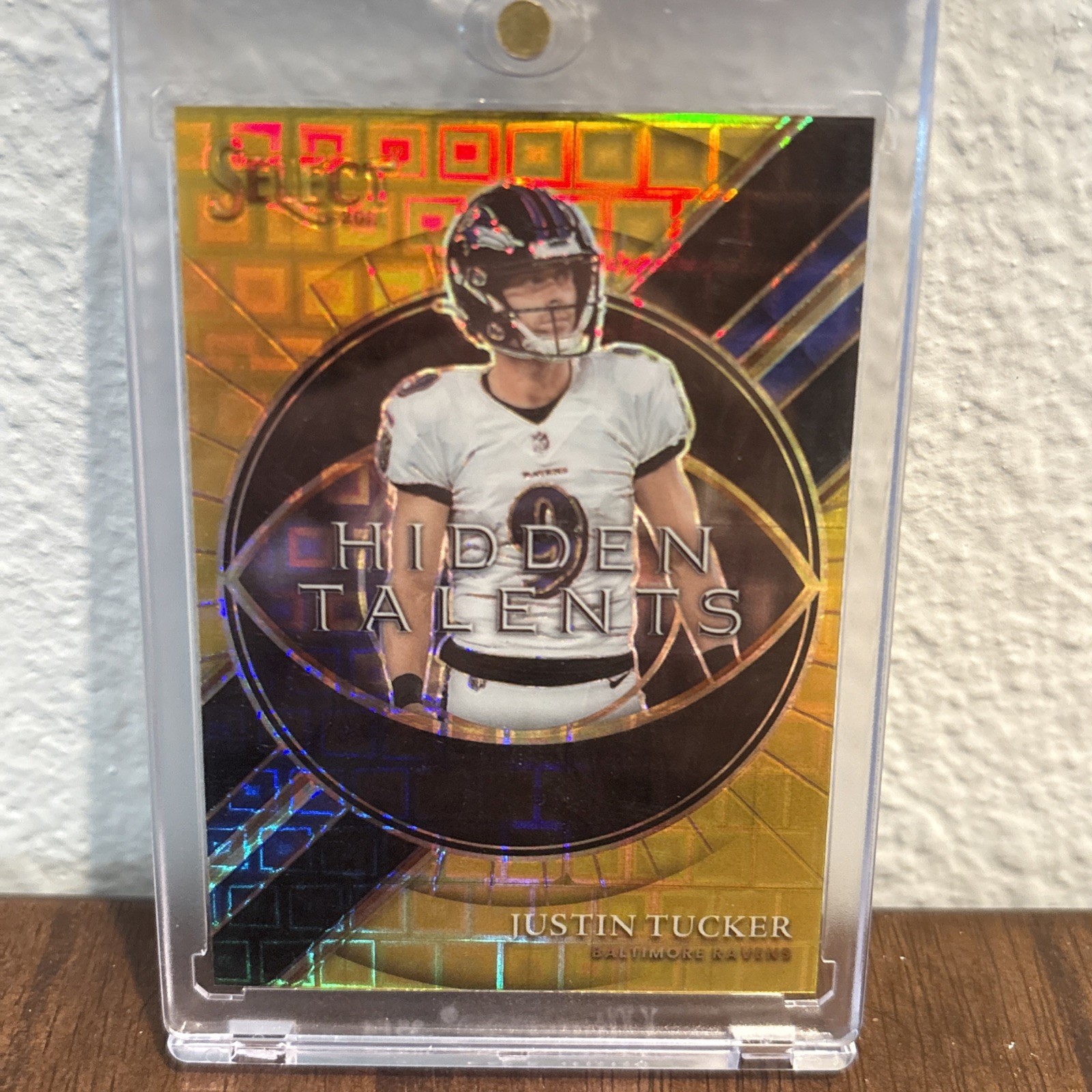 2021 Panini Select - Gold Prizm Hidden Talents #HT-6 Justin Tucker 05/10 MINT
