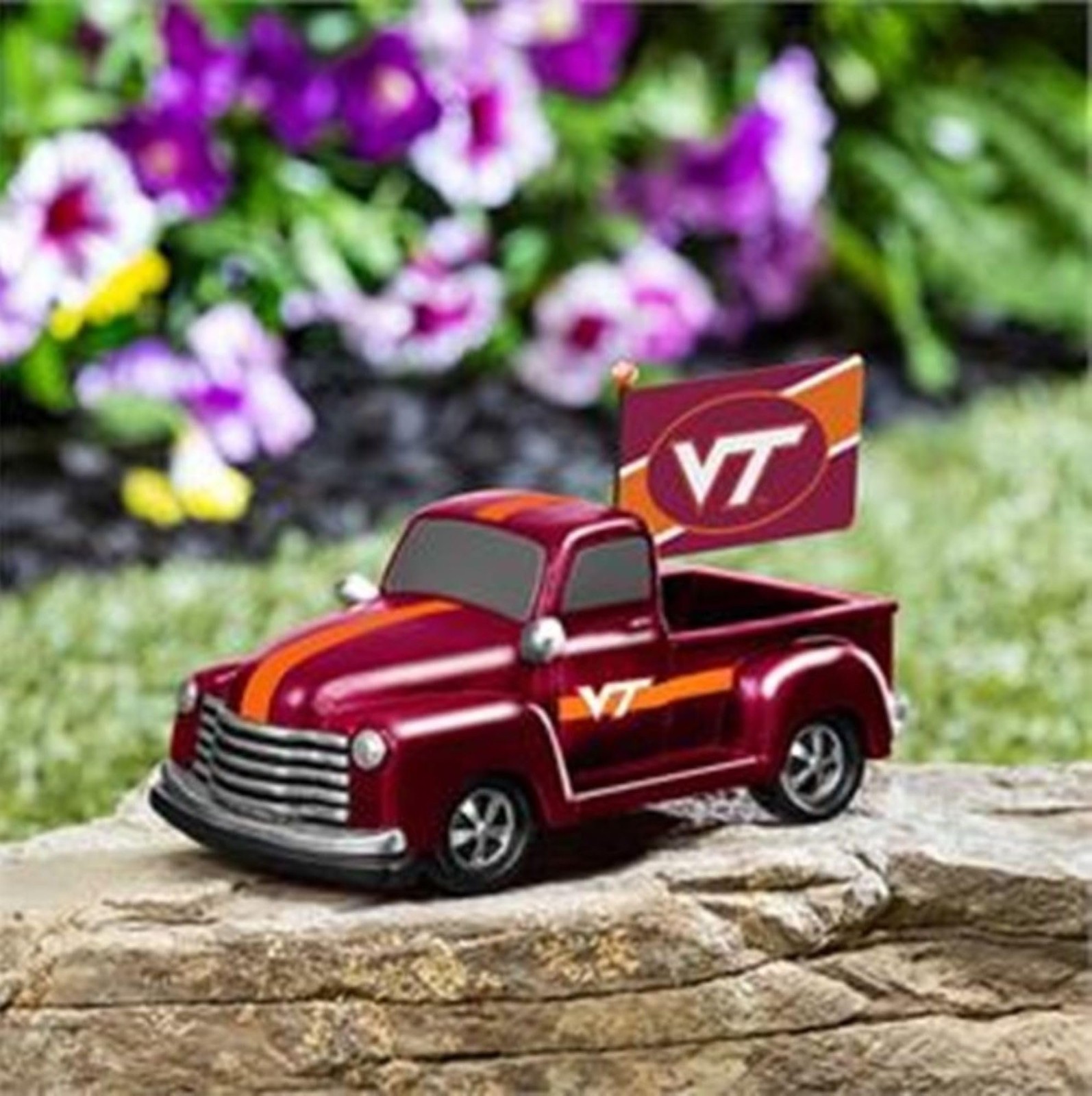 Virginia Tech University Hokies 9 Inch Metal Rally Truck Statue, Outdoor...