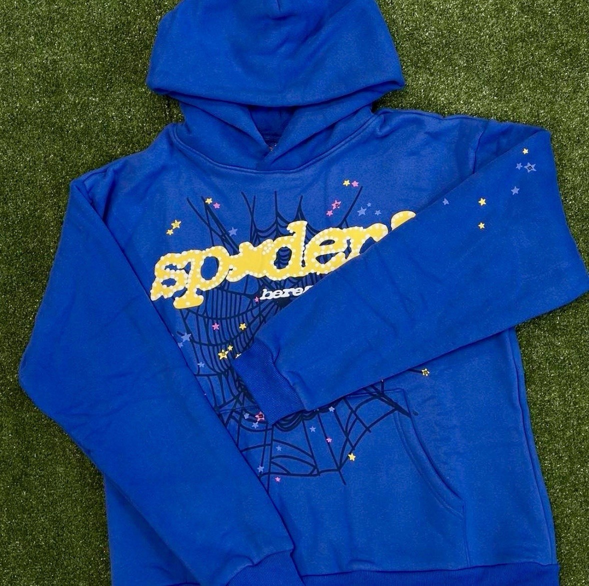 Sp5der Men's Hoodie TC Blue Size M