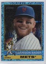 2025 Topps Heritage Chrome Light Blue Sparkle Refractor Harrison Bader #189 14sq