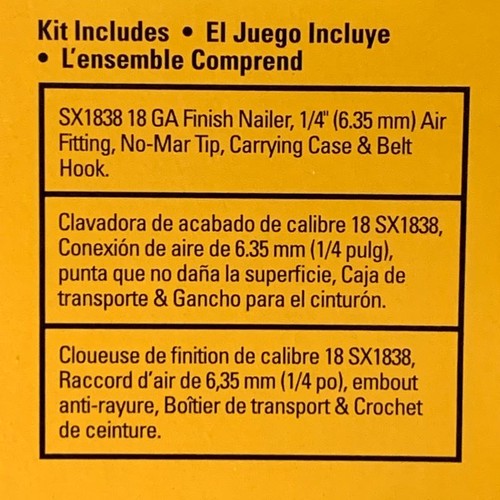 Bostitch SX1838K 18GA schmale Krone Druckluft Tacker Tacker - Bild 4 von 4