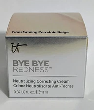 It Cosmetics Bye Bye Redness Neutralizing Cream .37oz Porcelain Beige NEW