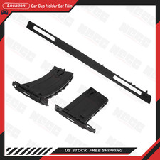 Car Cup Holder Set Trim Divers Side For 05-14 Bmw E90 E91 E92 E93 3 Series 3pcs