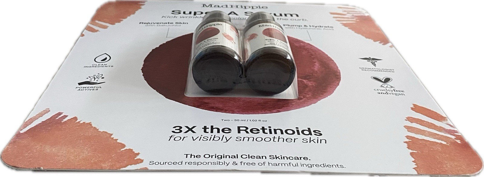 Mad Hippie Vitamin A Super A Serum Two Big Pack Each 1.02 fl oz 30 ml