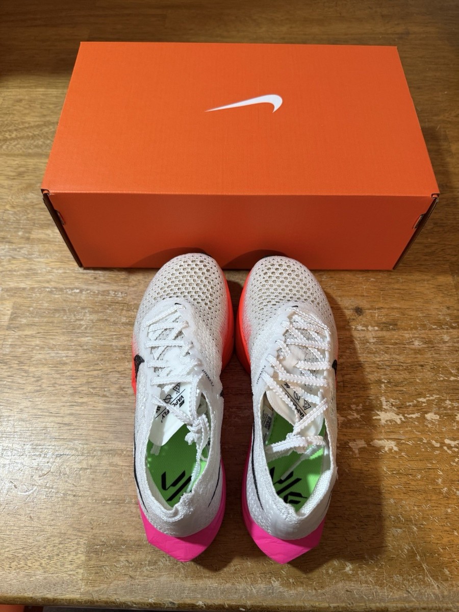 Women's Size 5-Nike ZoomX Vaporfly Next% 3 White Crimson Pink