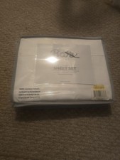 BARE HOME TWIN XL SHEET SET WHITE FLATSHEET,FITTED SHEET,PILLOWCASE