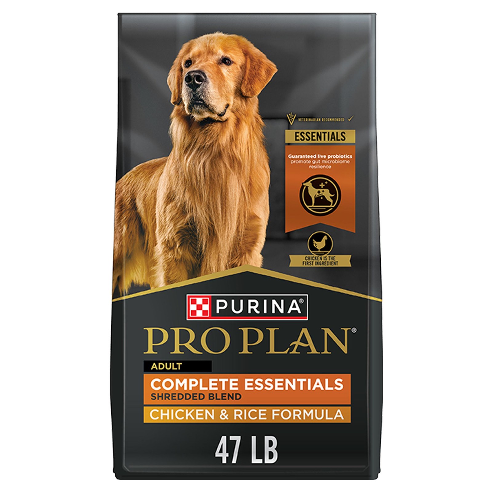 Purina Pro Plan Adult Shredded Blend Chicken & Rice Dry Dog Food Complete Essent