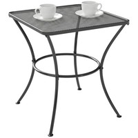 Garten Couchtisch Gartentisch Beistelltisch Kaffeetisch Terrasse Metall Schwarz
