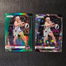 2024 Panini Prizm WNBA Silver Cracked Ice & Green #89 Grace Berger Fever