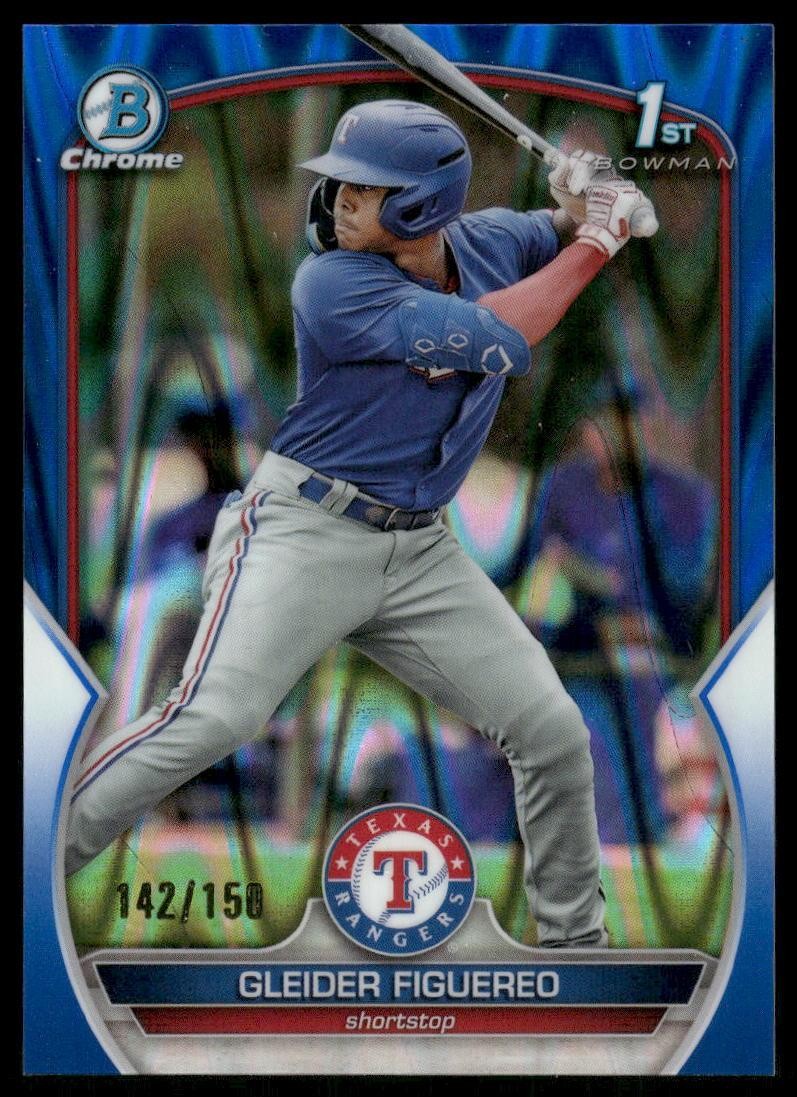 2023 Bowman #BCP-59 Gleider Figuereo Chrome Blue RayWave Refractor /150