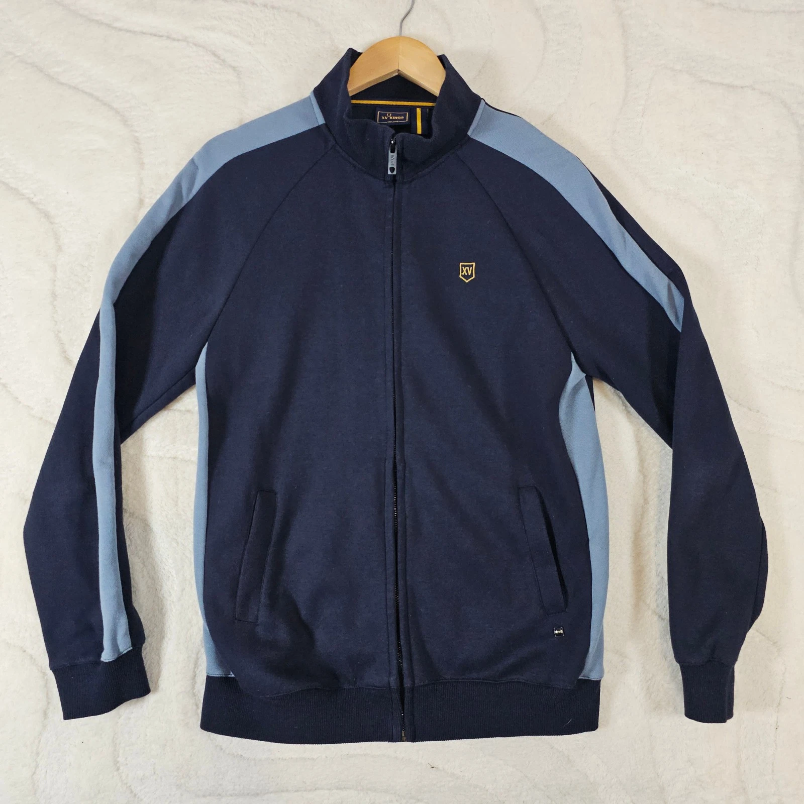 XV Kings Tommy Bowe Full Zip Track Jacket Mens Medium Navy Crysalite Thermal
