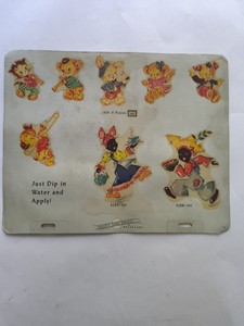 Vintage 1930s or 1940s Large ONE Sided Page SALESMAN SAMPLE of Meyercord Decals
