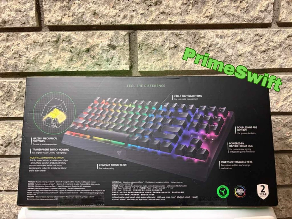 Razer BlackWidow V3 TKL RGB Mechanical Keyboard Green Switch Wired, New Sealed - Image 2 of 2