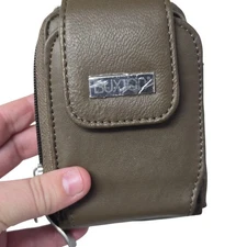 Buxton Leather Brown Crossbody Wallet Handbag Clutch Organizer Cell Phone Purse