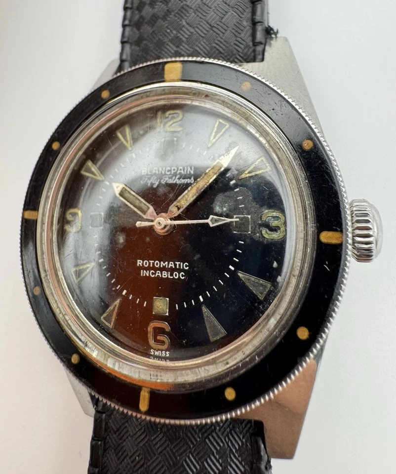 Reloj de buceo Blancpain Fifty Fathoms Rotomatic Incabloc vintage Foto 2 de 4