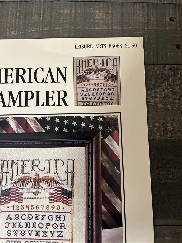 American Sampler︱Leisure Arts︱83063︱Cross Stitch︱1993︱America︱Patriotic︱USA - Image 3 of 4