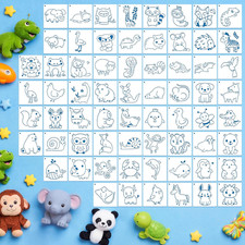 66 Pcs Small Cute Baby Animal Stencils for Crafts Reusable, 3 Inch  DIY Animal