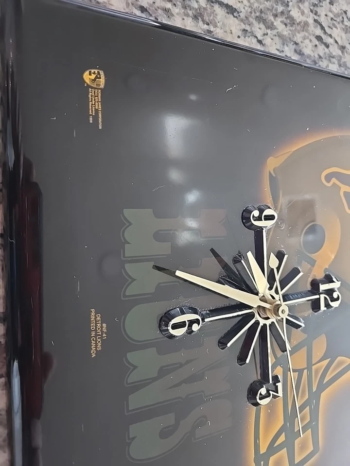 Reloj de pared Detroit Lions Foto 3 de 4