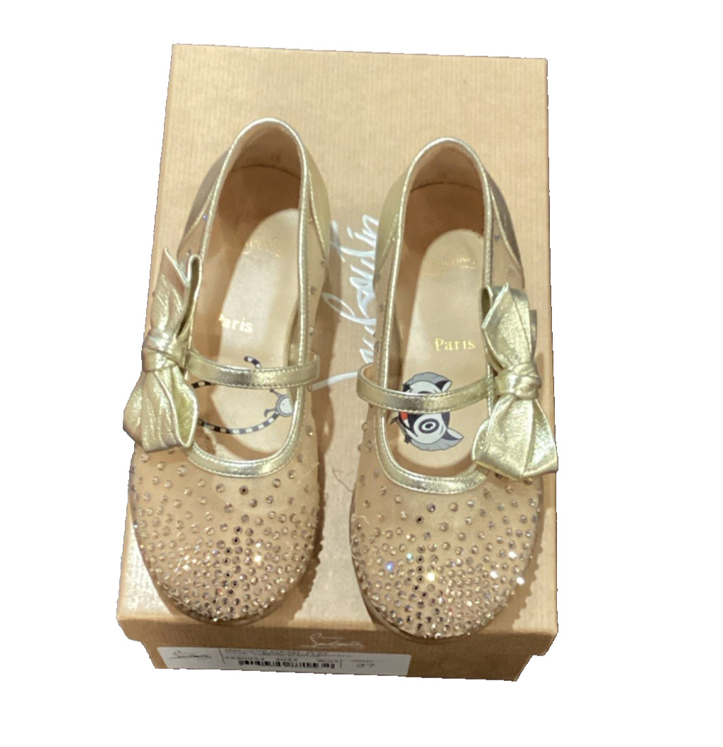 Christian Louboutin Girls Melodie Strass Flat Version Palatine With Crystals 27