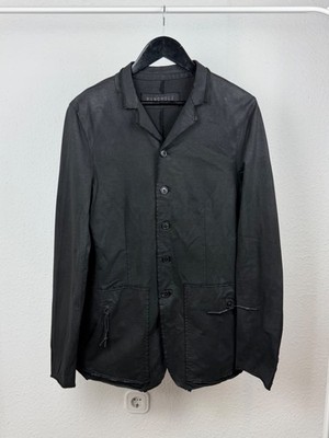 Rundholz DIP Black Waxed Effect Raw Deconstructed Tech Sample Mens Blazer Jacket