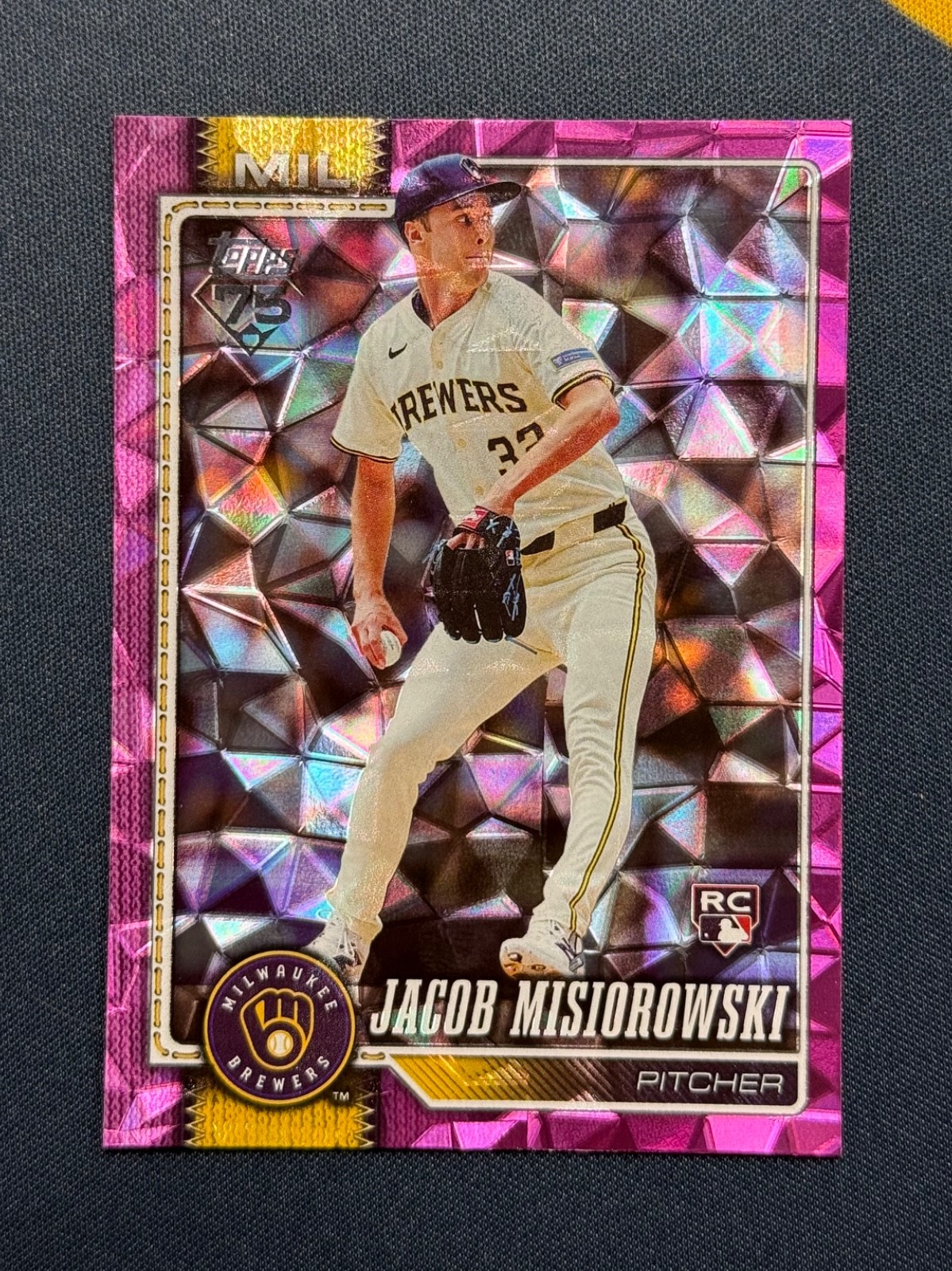 #10 Jacob Misiorowski 2026 Topps Series 1 Pink Diamante Foil RC