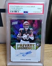 2024 Panini NSCC Case Brkr Chase Brown Auto PSA 9 #15/25