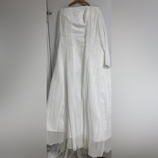 David's Bridal Michaelangelo 5161 wedding white beaded dress gown