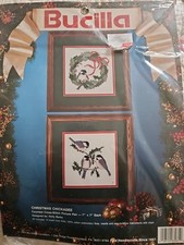 Vintage 1993 Bucilla Christmas Chickadee Counted Cross Stitch  83081 NEW