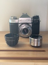Zeiss Contaflex Ikon f/2.8 45mm Lens  Telephoto And Wide Adapters 35mm Camera