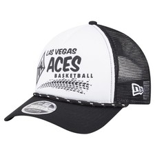 Unisex-New Era  White/Black Las Vegas Aces 9FORTY A-Frame Graphic Trucker Hat
