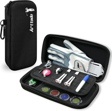 Golf Glove Case with Glove Shaper, Golf Accessories Storage Case for Tees, Ball