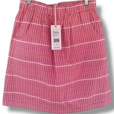 NWT Vineyard Vines Skirt Girl's Size 14 Whale Stripe Rhododendron Pockets 7R0337